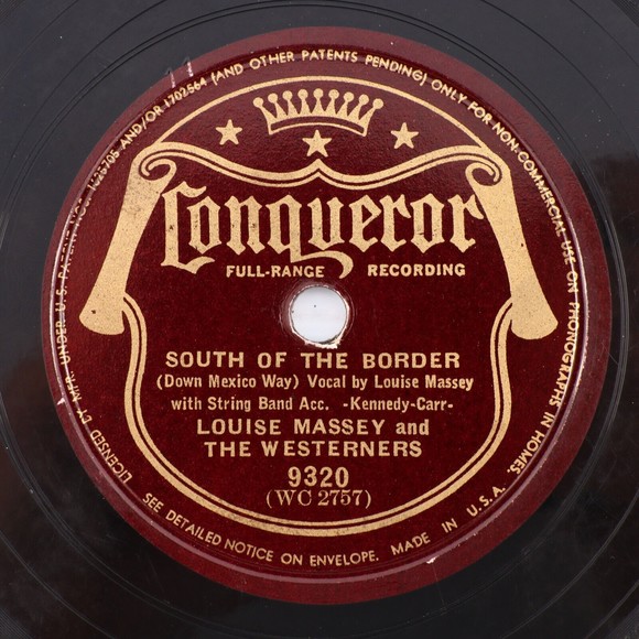 Louise Massey - South Of The Border / A Gay Ranchero Reissue 10" 78 rpm Record - Picture 5 of 8